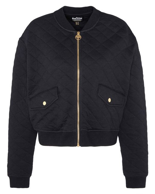 Barbour Blue Alicia Quilted Bomber Jacket