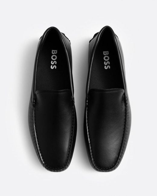 Boss Black Noel Nappa Leather Moccasins With Driver Sole And Full Lining for men