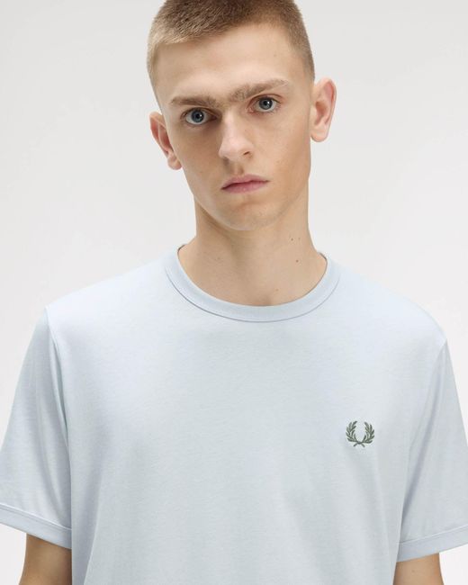 Fred Perry Blue Ringer T-Shirt for men