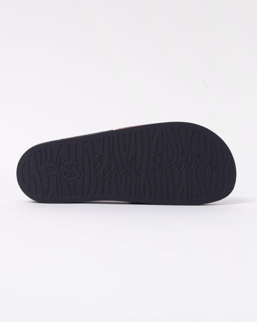 Paul Smith Blue Zed Sports Stripe Slides for men
