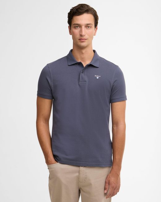 Barbour Blue Sports Polo Shirt for men