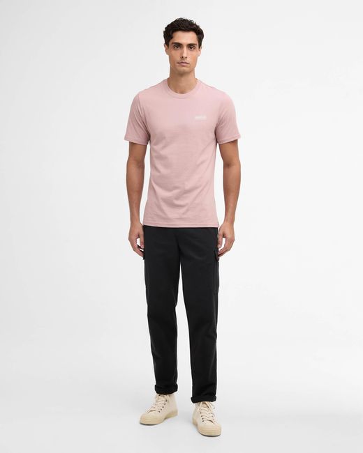 Barbour Pink Small Logo T-Shirt for men