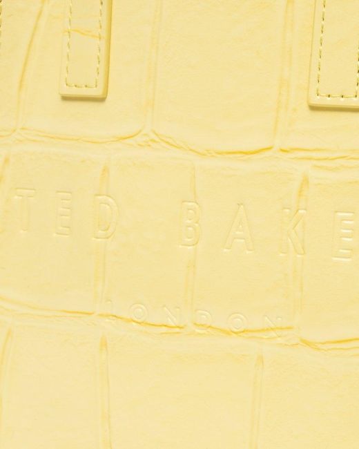 Ted Baker Yellow Gatocon Mini Croc Icon Bag