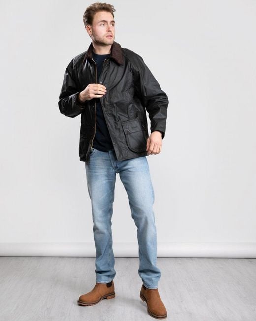 Barbour Gray Bedale Wax Jacket for men
