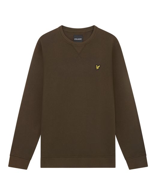 Lyle & Scott Brown Cotton Crew Neck Sweatshirt for men