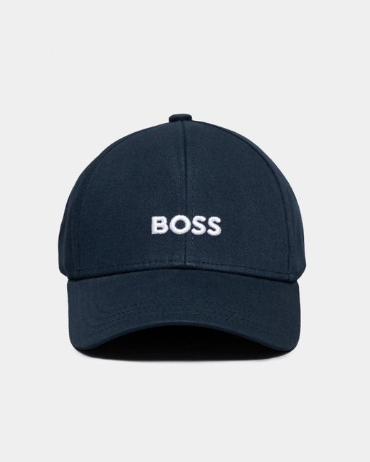 Boss Blue Zed Cotton-twill Six-panel Cap With Embroidered Logo Nos for men