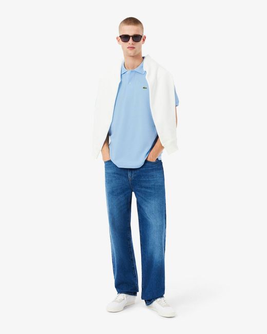Lacoste Blue Classic Fit L.12.12 Short Sleeve Polo Shirt for men