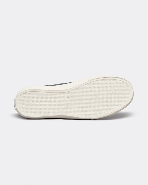 Boss White Aiden Cupsole Trainers With Contrast Band for men