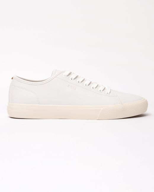 Boss White Aiden Tenn Low Top Trainers for men