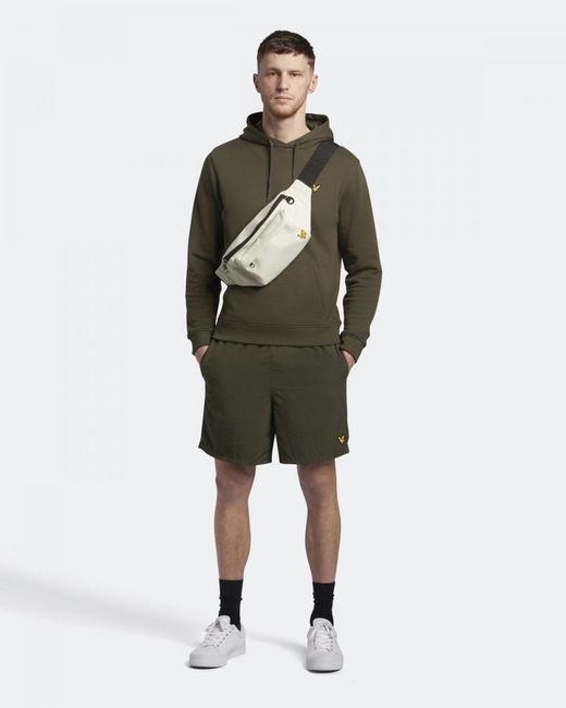 Lyle & Scott Green Pullover Hoodie Size: S for men