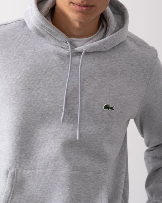 Lacoste Gray Fleece Hoodie for men