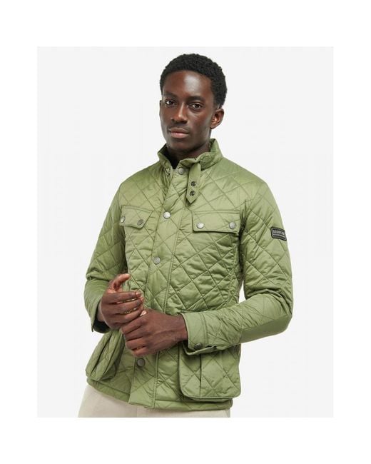 Barbour Tourer Ariel Quilted Jacket in Green for Men | Lyst