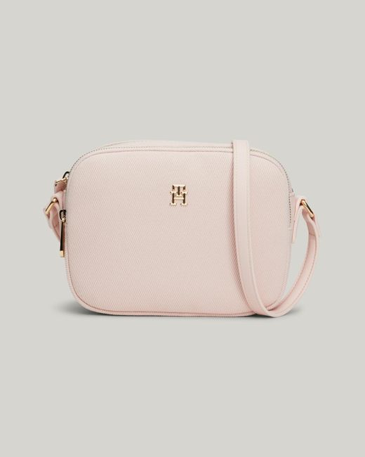 Tommy Hilfiger Natural Poppy Canvas Crossover Bag