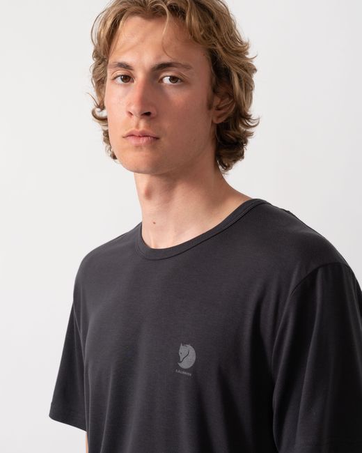 Fjallraven Black High Coast Short Sleeve Top for men