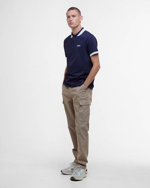 Barbour Blue Caleb Multi Polo Shirt for men