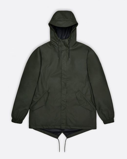 Rains Black Fishtail Jacket
