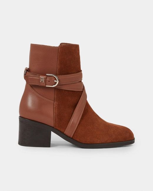 Tommy Hilfiger Brown Elevated Essential Thermo Midheel Boots