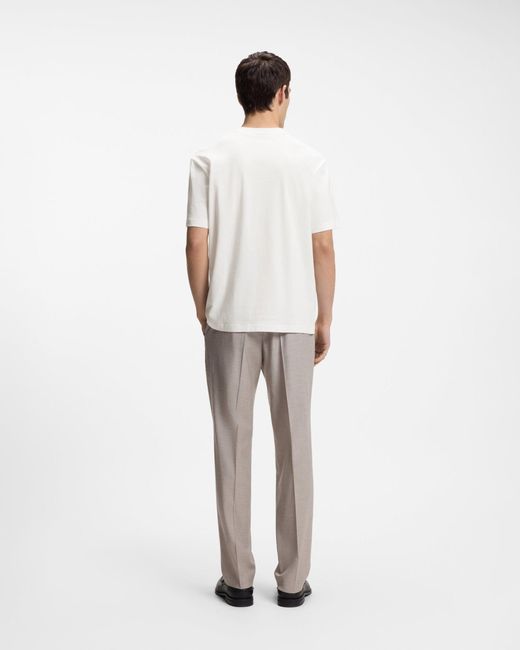 HUGO White Darise Relaxed-Fit T-Shirt With Artwork And Logo for men