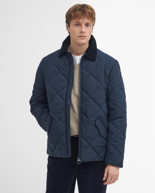 Barbour City Chelsea Quilted Jacket Size L in Blue for Men Lyst