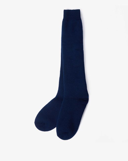 Barbour Blue Wellington Knee Length Socks for men