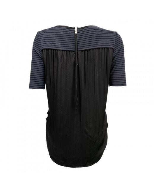 Maison Scotch Blue S/S Zip Closure Top