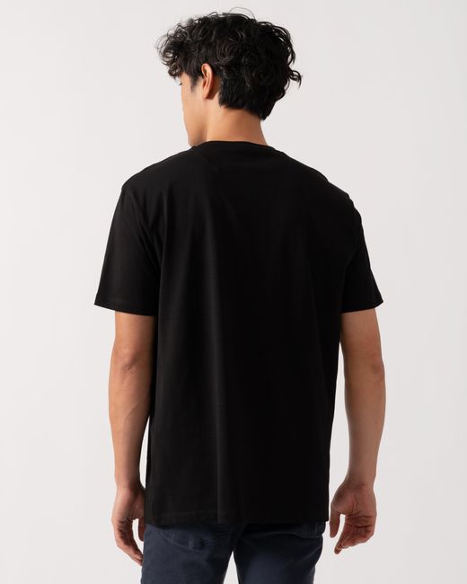 ARMANI EXCHANGE Black T-Shirt With Small Milano/New York Logo for men