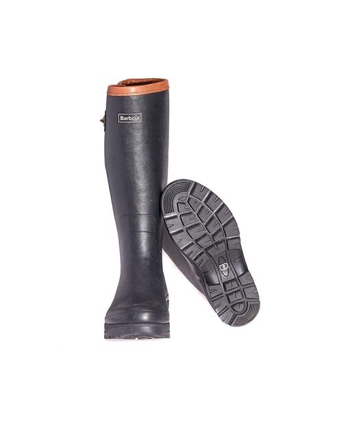 barbour black wellies