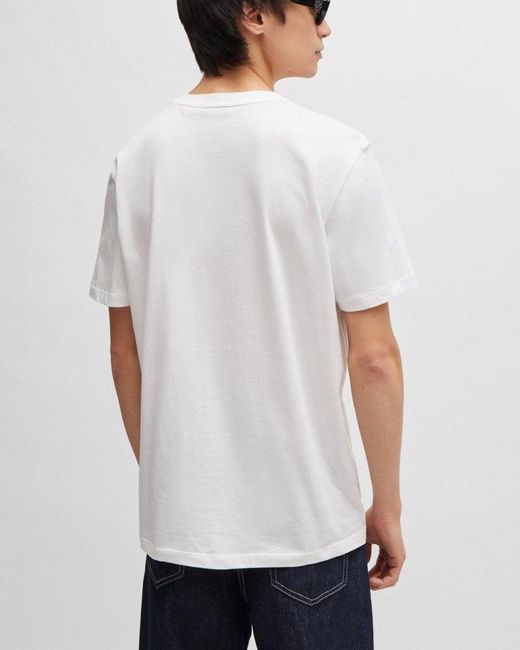 HUGO Red Dulive222 Label Logo T-Shirt Nos Size: L for men