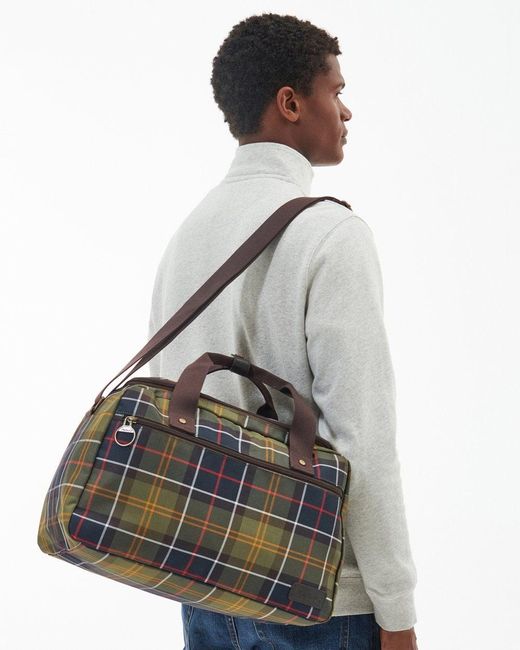 Barbour White Torridon Tartan Flight Bag for men