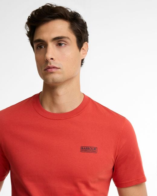 Barbour Red Small Logo T-Shirt for men