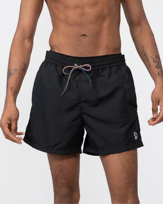 Paul Smith Black Zebra Logo Swim Shorts for men