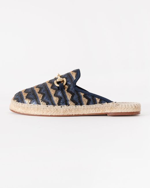 Elia B Blue Gabby Espadrille Slide