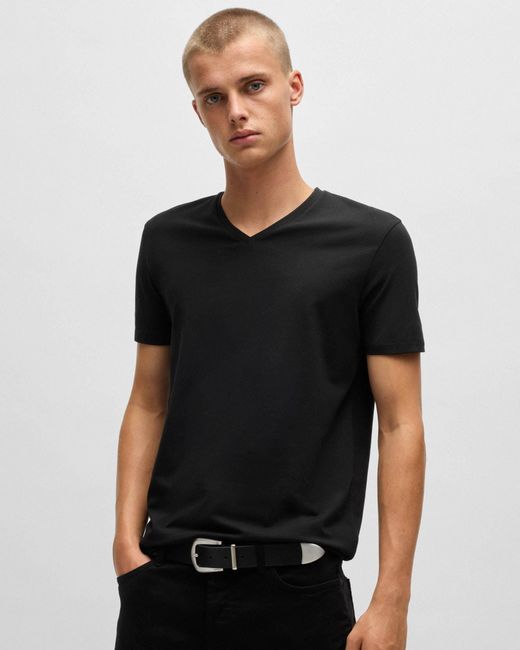 HUGO Black V 2-Pack V-Neck T-Shirts for men