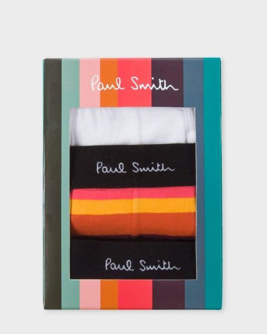 Paul Smith Black 3-Pack Artist Stripe Boxer Briefs for men