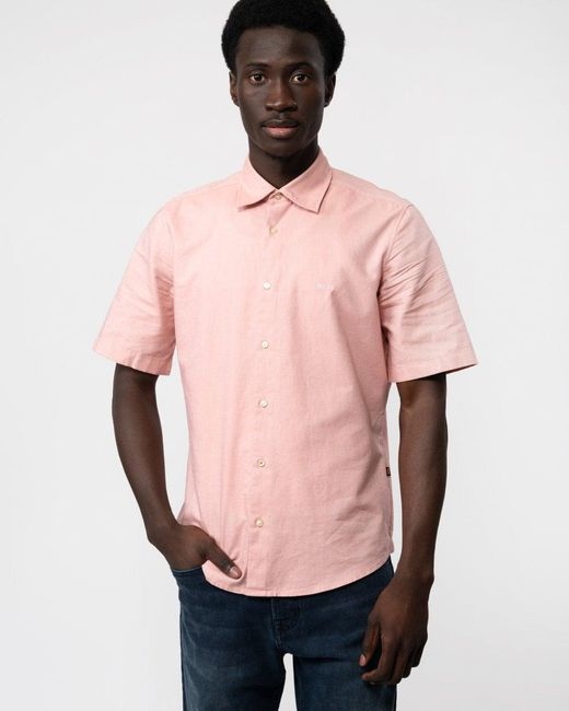 Boss Pink Rash_2 Short Sleeved Shirt for men