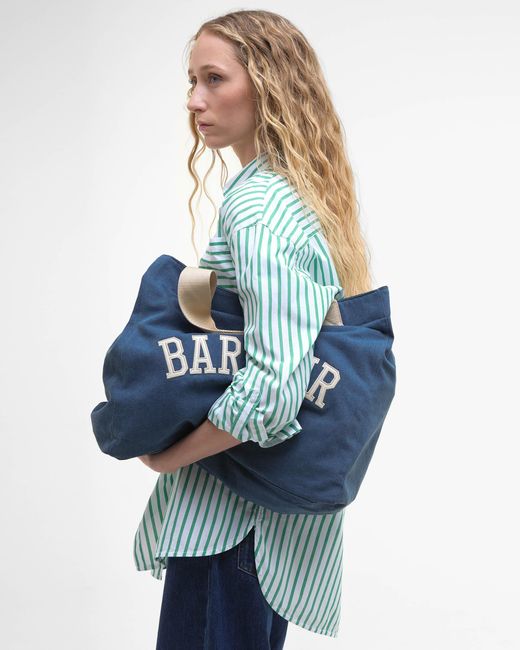 Barbour Blue Emily Tote Bag