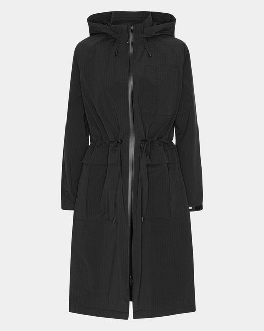 Ilse Jacobsen Black Thermal Long Parka Raincoat