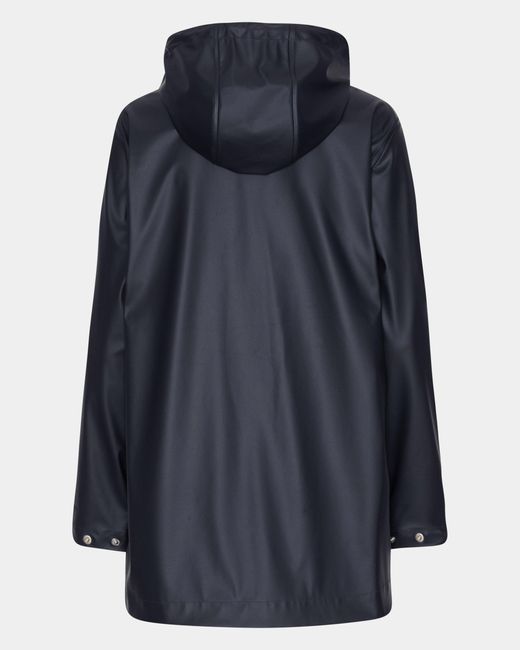Ilse Jacobsen Blue Rain Short Rubberised Raincoat