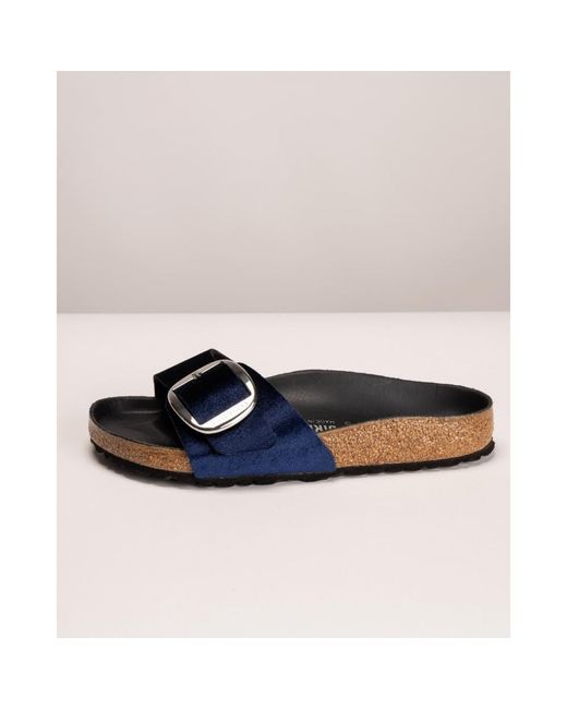 Birkenstock Blue Madrid Bb Tx Velvet Sandals