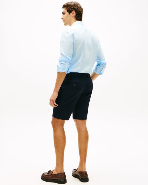Tommy Hilfiger Blue Denton 9.5 Inch Essential Twill Shorts for men
