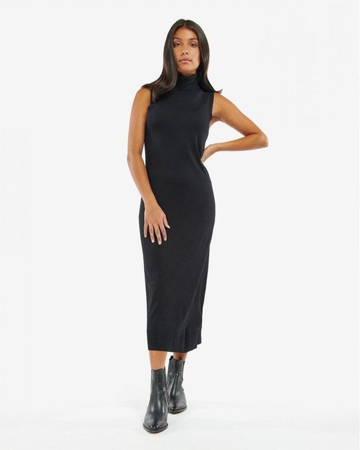 Barbour Blue Rosbern Knitted Midi Dress