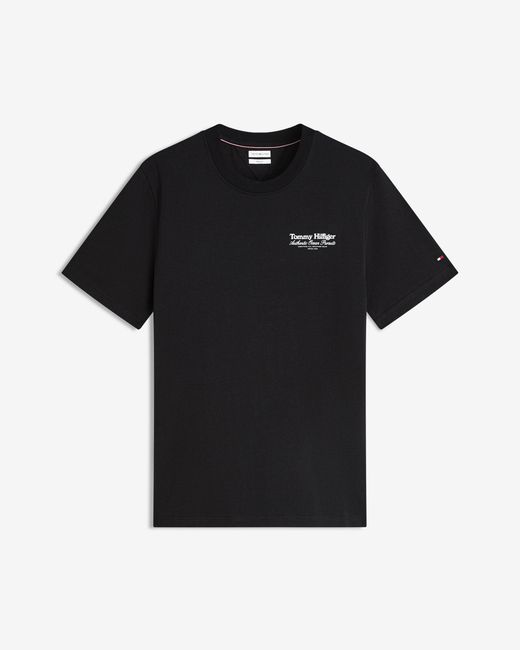 Tommy Hilfiger Black Nautical Back Graphic T-Shirt for men
