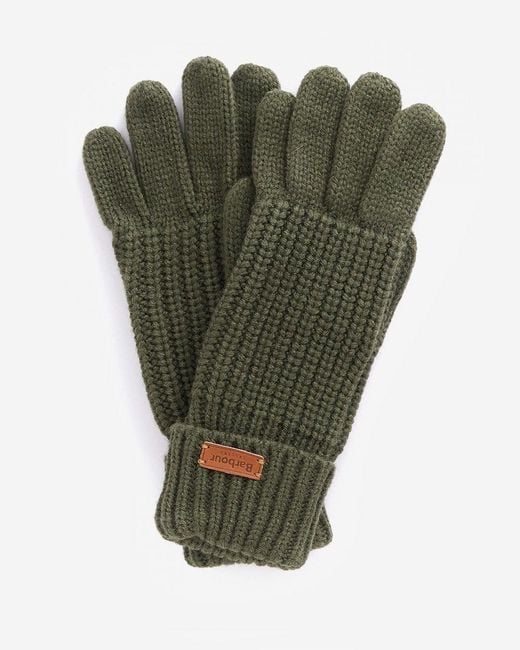 Barbour Green Saltburn Knitted Gloves