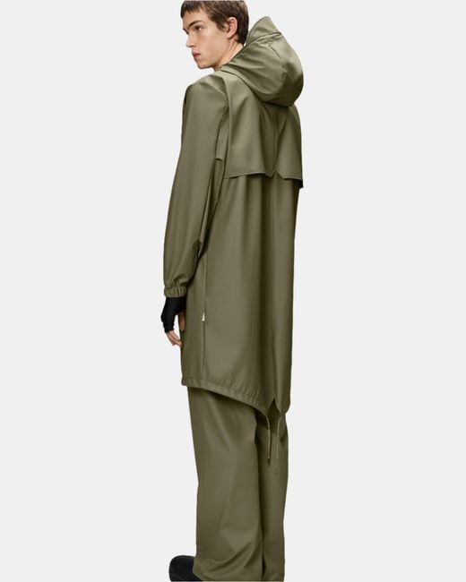 Rains Green Fishtail Parka