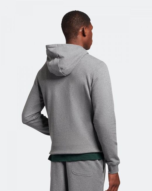 Lyle & Scott Gray Pull Over Hoody for men