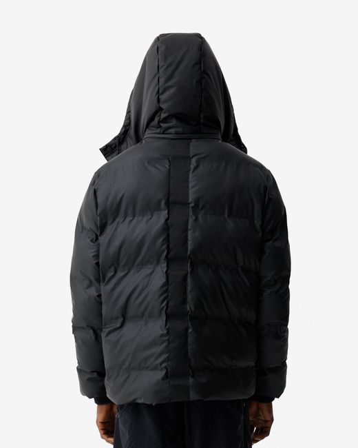 Hunter Black Wiley Pu Coated Puffer Jacket for men