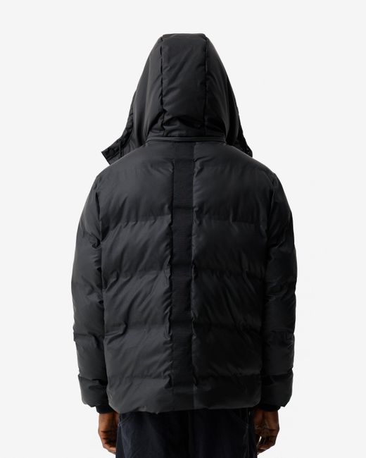 Hunter Black Wiley Pu Coated Puffer Jacket for men