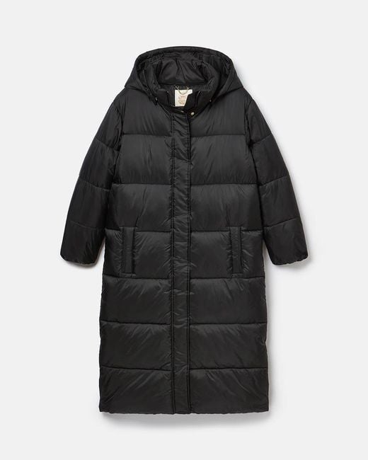 Joules Black Pitchside Long Padded Jacket