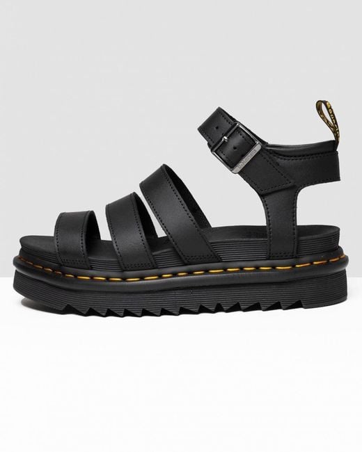 Dr. Martens Black Blaire Hydro Leather Sandals