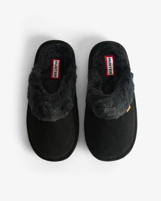 Hunter Black Mule Slipper